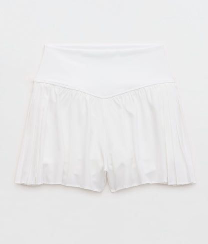 Short OFFLINE pleated flowy - blanco