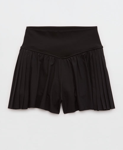 Short OFFLINE pleated flowy - negro