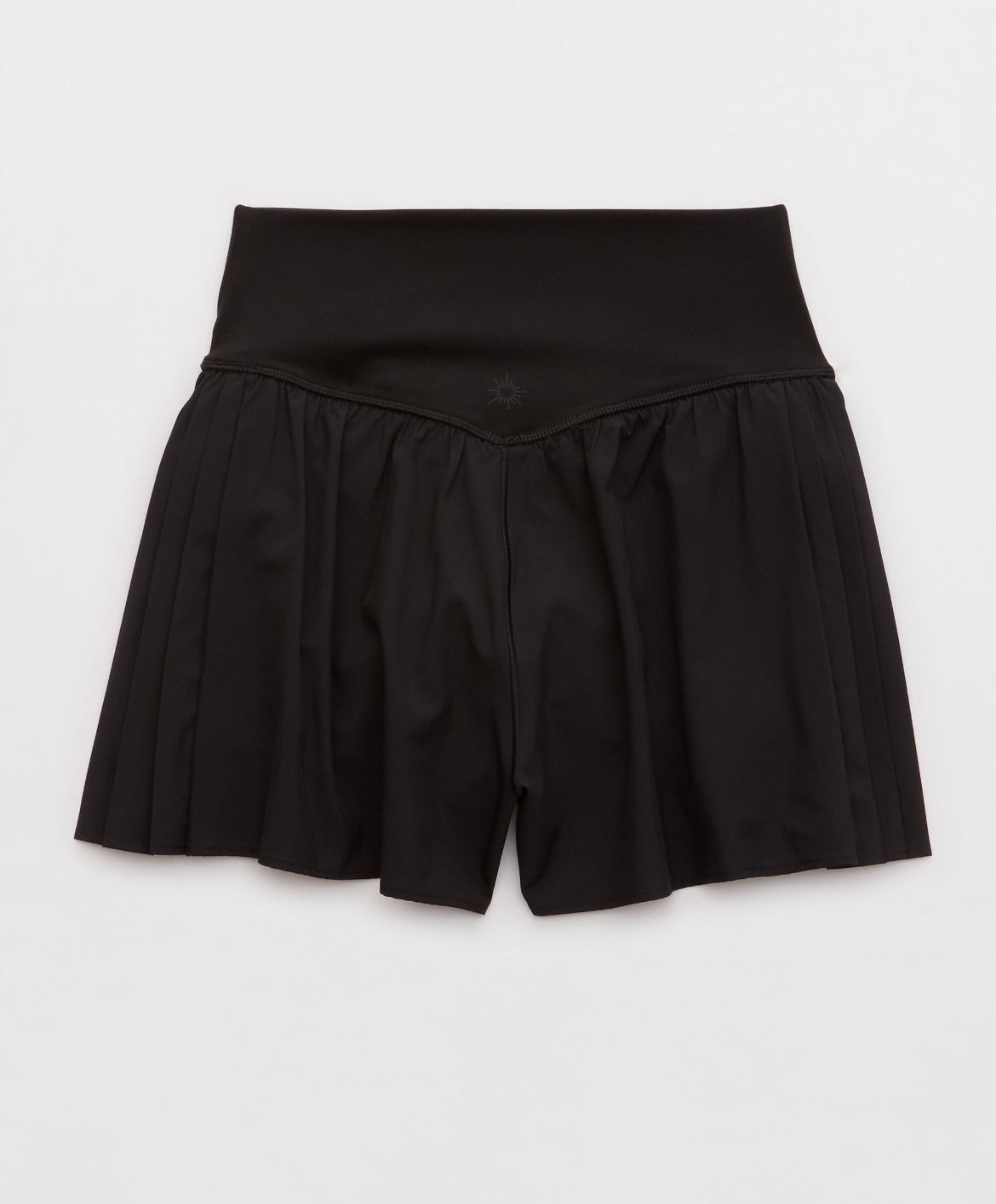 Short OFFLINE pleated flowy - negro
