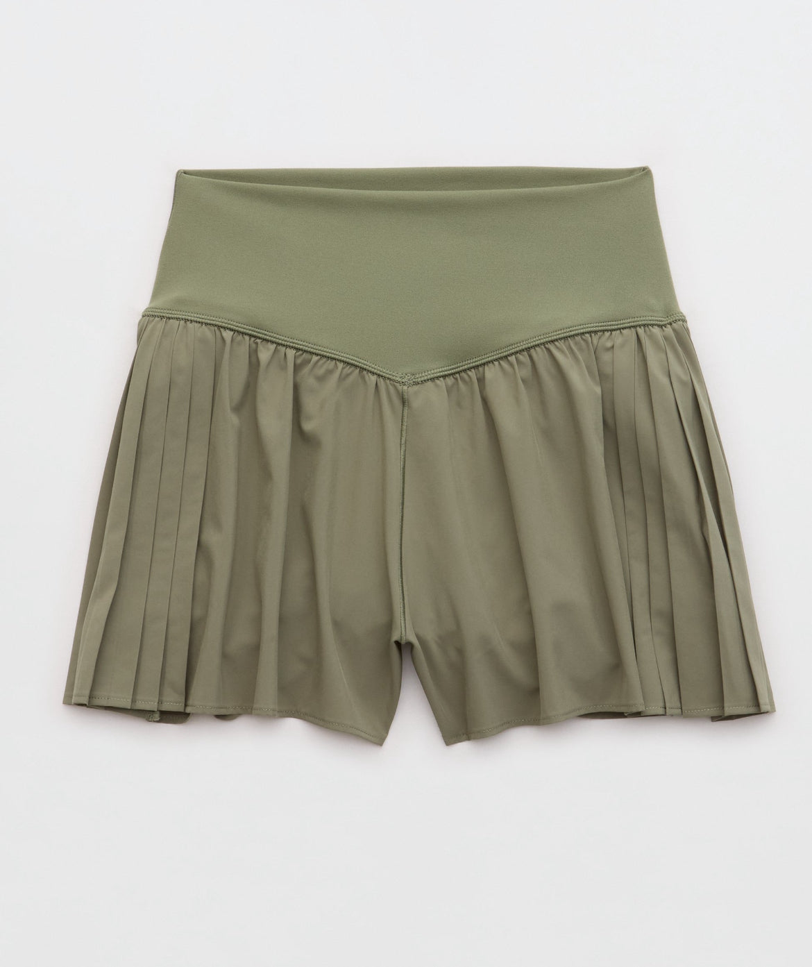 Short Opleated flowy - VERDE/OLIVA