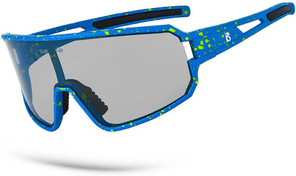 Anteojos de sol lente fotocromático-polarizado, marco azul marino